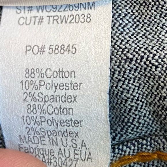 TRUE RELIGION Billy Dark Wash Painted Silver Logo Horseshoe Flap Pockets Jeans - Picture 8 of 15